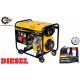 Portable three-phase HDM 3000 W diesel generator