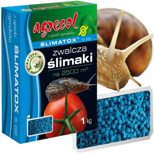  BLUE SNAIL GRANULES ŚLIMOTOX 5 GB 1 KG + BLACK NITRILE GLOVES M BLACK OLIVE 1 PAIR