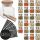 Pots à épices pour récipient alimentaire 120 ml, cuillère 300 autocollants