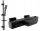 Black shower fitting series TERMO + surface-mounted shower set series Cubic CUB-ZND-BL