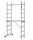 Drabest Leiter 2,98 m Aluminium 3 x 16 bis 150 kg
