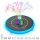  FLOATING SOLAR FOUNTAIN WITH PUMP IN THE GARDEN POND