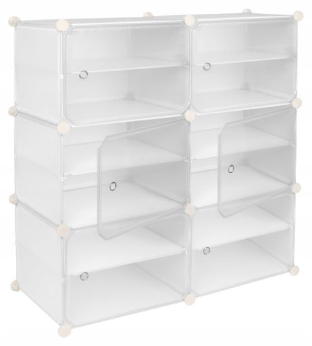  Armoire à chaussures Gockowiak 88 x 94,5 x 32 cm blanc
