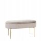  Gomla Bench with Storage Space 91.5 x 46.5 x 41 cm Gold