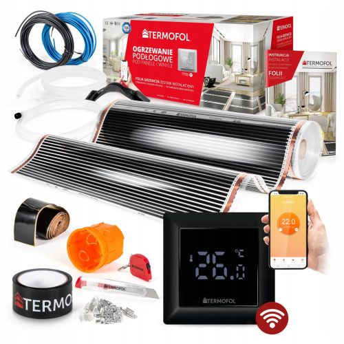  INFRARED HEATING FILM SET power 140W 100cm area 12m² BLACK + WiFi