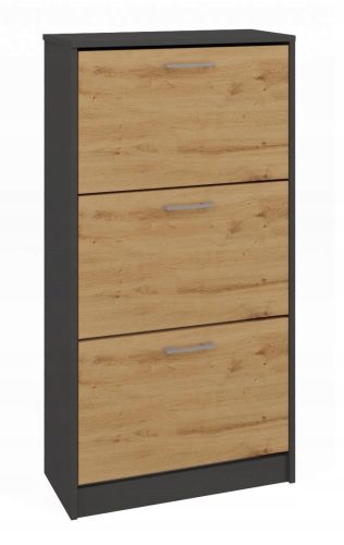  Meuble à chaussures TopEshop avec assise 60 x 116 x 28 cm anthracite, chêne artisanal
