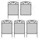 Shade net for fence - Robust garden fence made of 5 metal panels, 110 cm