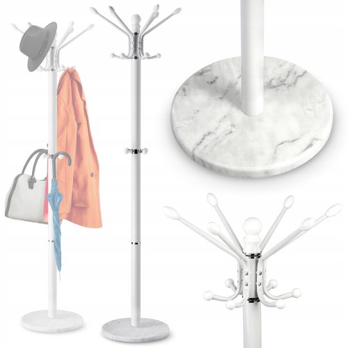 Cintre de sol en marbre Massido, blanc, argent
