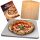 BALU pizza tray 35 x 40 cm + BALU pizza shovel made of wood brown 38x35 cm
