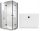 Reto series shower cubicle, hinged doors, foldable, hinged 100 x 80 cm + Coda series rectangular shower tray 100 x 80 cm