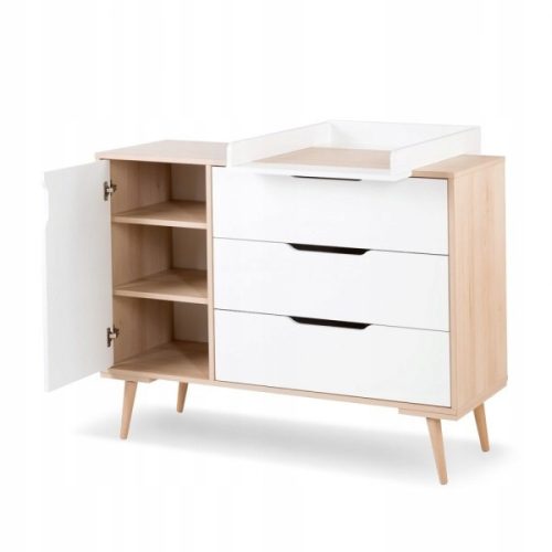  LittleSky by H.Klupś Sofie chest of drawers 120 x 45 x 94 cm white, light beech matt