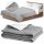 SOFT BLANKET PLUG SLEEVE FOR ONE Microfiber Bedspread, 160 cm x 200 cm, White, Shades of Grey