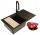 Pyramis Sparta Plus Lux single-bowl sink, black granite
