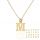  Gold Necklace chain letter with letter M 925 any letter 60 mm