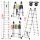 Ladder 4.2 m Aluminum 2 x 10 to 150 kg