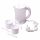  Kamille plastic kettle 0.6 l, white, blue tones