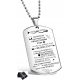  DOG TAG NECKLACE FOR SON ENGRAVING GIFT