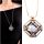  Necklace LONG gold chain crystal GRAPHITE