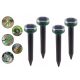  SET OF 4 STRONG repellents against moles, voles, mice, rodents, solar, 4 pieces