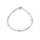  Bracelet natural white HOWLIT magnesite faceted beads 3mm