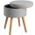  TecTake padded pouf, shades of grey