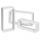  TecTake MDF shelf 24 x 10 cm white
