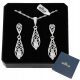  SILVER OPENWORK JEWELRY SET WITH ZIRCONS SILVER 925