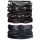  BLACK LEATHER MEN'S BRACELET ELEGANT XXL SET 9 PCS