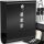 Logit mailbox with newspaper, black