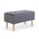  Upholstered bench with storage space Halmar 80 x 44 x 40 cm in shades of grey