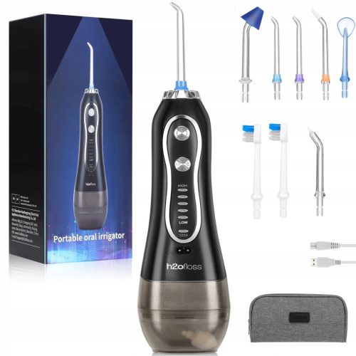  CORDLESS DENTAL IRRIGATION POWERFUL 8 NOZZLES 5 MODES 300ML