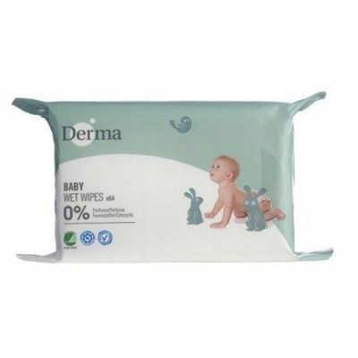  DERMA ECO BABY NATURAL WET WIPES 64pcs