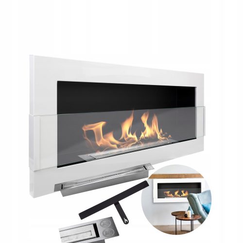 Biocheminée suspendue Biokaminen GMT 90 x 40 x 12 cm blanc