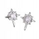  North Star Magnetic Ear Clip for Men, S925 Silver, No Ear Hole