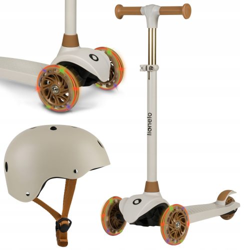  Three-wheeled balance scooter Lionelo Jessy + children's helmet for a scooter bike size S 50-56 cm from 3 years Lionelo helmet
