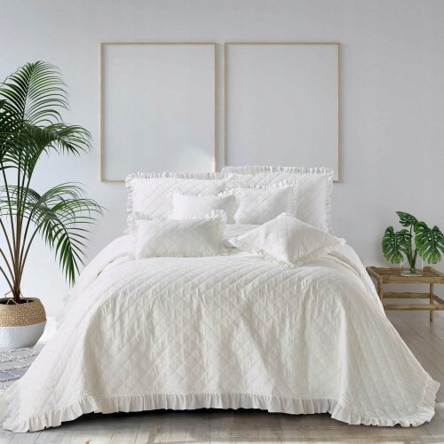 SOFT BLANKET PLUG SLEEVE FOR A Bedspread made of Spod Igly i Nitki Polyester 160 cm x 220 cm white