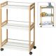  Excellent Houseware kitchen trolley with 3 shelves,