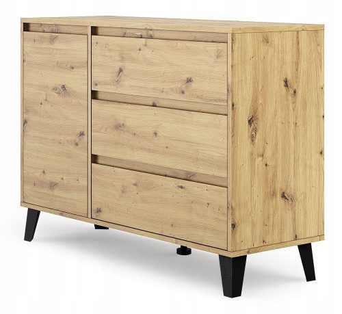  TopEshop Scandi 1D3S chest of drawers 110 x 39 x 78.5 cm matt Artisan oak