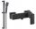 Valvex ENZO BLACK black shower faucet + Aveeo Borg exposed shower set