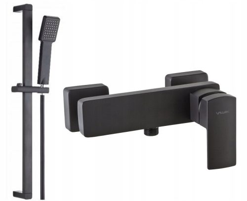 Valvex ENZO BLACK black shower faucet + Aveeo Borg exposed shower set
