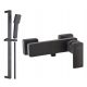 Valvex ENZO BLACK black shower faucet + Aveeo Borg exposed shower set