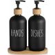 GAOHANG Manual Countertop Soap Dispenser, 475 ml, Black
