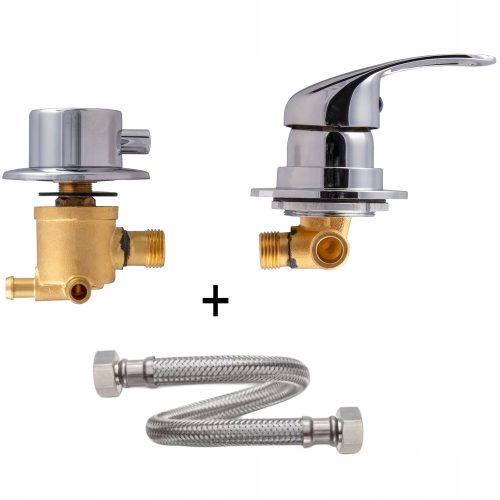 Inea shower fitting for built-in cabin, any distance, chrome