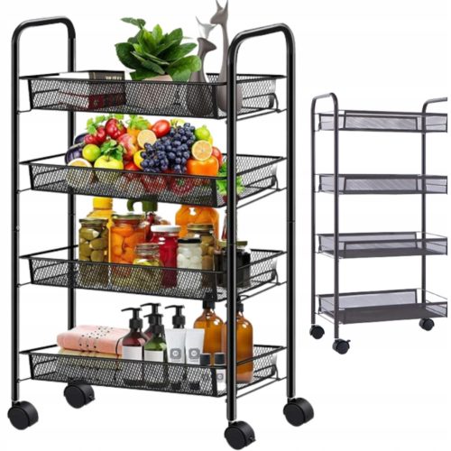 Four-tier shelf on wheels SZ08