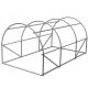 Polytunnel, panneaux en plastique Polytunnel 10 m² 400 x 250 cm argent