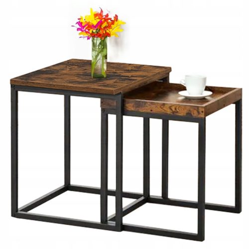  LoftInspired Praven square coffee table 50 x 50 x 50.5 cm aged oak