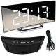  CoolStaff Alarm Clock, Black, Silver, 17 cm