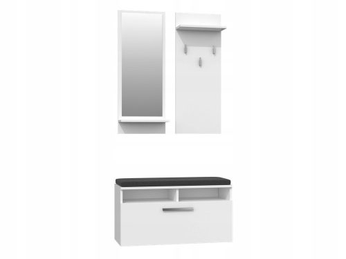  Meuble à chaussures TopEshop avec assise 85 x 136 x 35 cm blanc