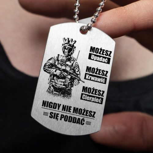  Titanium Military Motivational Dog Tag with FREE ENGRAVING