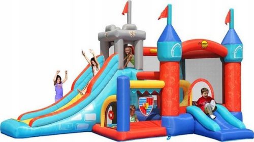 ROYAL BOBBLE CASTLE, TRAMPOLINE, 2 SLIDES